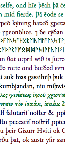 sample of Junicode font